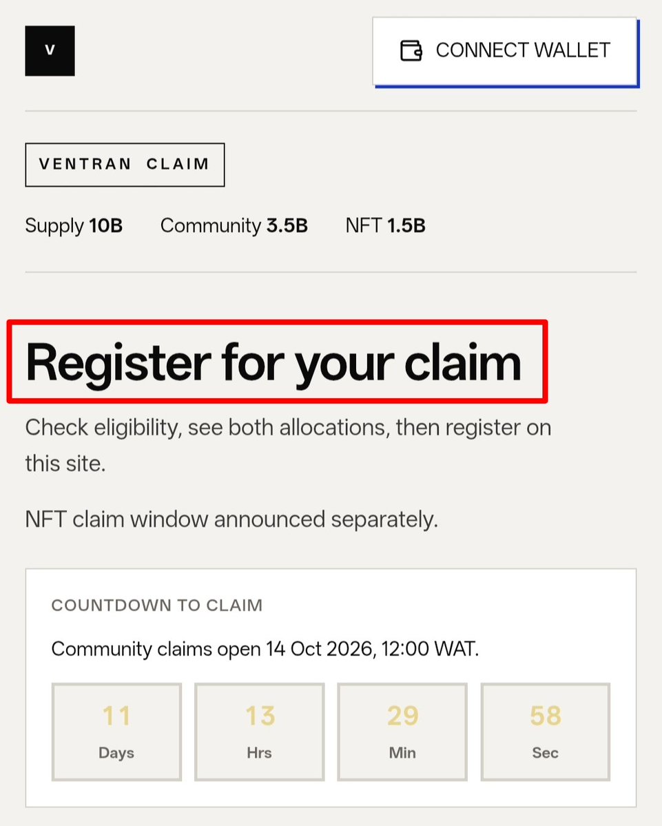 Coco_Airdrop's tweet photo. Old Arbitrum Users → Check Your Wallet 🪂

📸 $VENT Snapshot is Done

Remember that @Ventranxyz checker I shared a few days ago?

Well… the snapshot has officially been taken.

And now the eligibility checker is LIVE:

You can now check:

→ Your eligibility
→ Final $VENT  allocation
→ Receiving wallet
→ Change your wallet if needed

🔗 https://t.co/DDiGginasg

📅 $VENT Claim: October 14, 2026

The team says more claim details will be shared closer to the date.
--------

I haven’t connected my wallet to this and I won’t be doing so. I’m just watching this one from the sidelines for now.

If you do connect your wallet and claim the token, I’d recommend revoking the approval/permission afterward through Revoke as soon as possible.

Always DYOR.
Drop your allocation below. 🪂