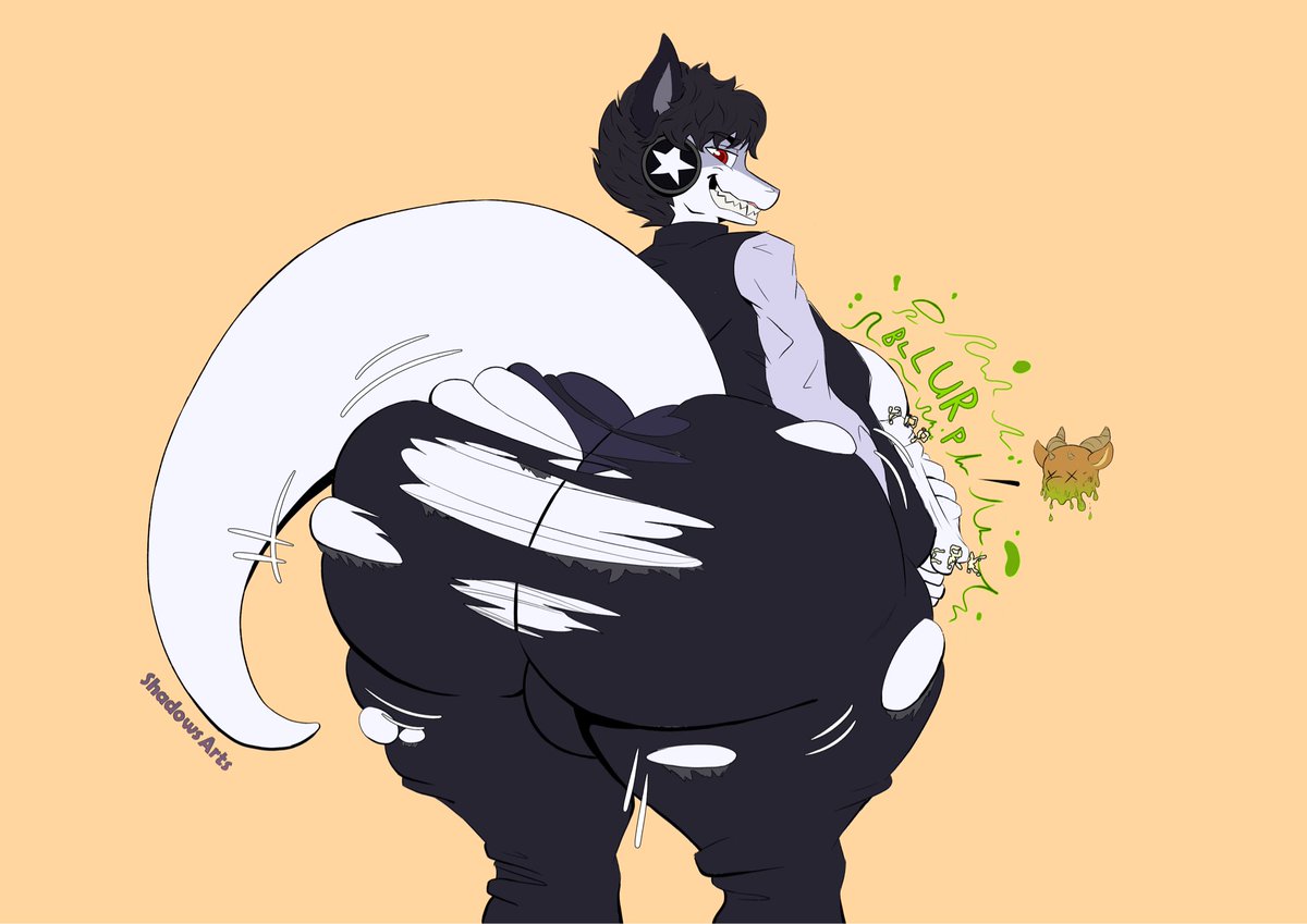 Edward_Linux's tweet photo. Guhhhhhh fuck I’m hungry again. Hopefully my ass doesn’t get stuck in any doorways or anything again ~ 

Thank you @ShadowNight_1 for this part of a vore piece for my birthday I love it~
#vore #digestion #furryass https://t.co/1t1hy4qpMI