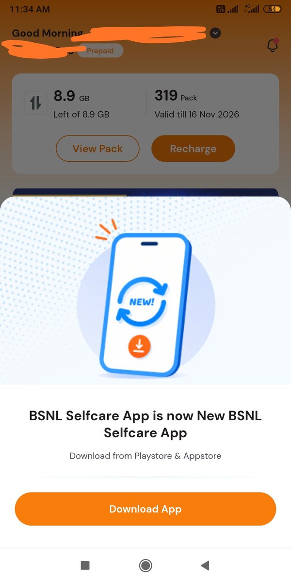 trinityrays888's tweet photo. @CMDBSNL Dear sir,  How we run our old bsnl self care app.. When we open old bsnl self care app,  pop up window open to download the new bsnl self care but the new one not support to Android version 9. Do something please @BSNLCorporate @bsnl_care https://t.co/47TVZkewzb