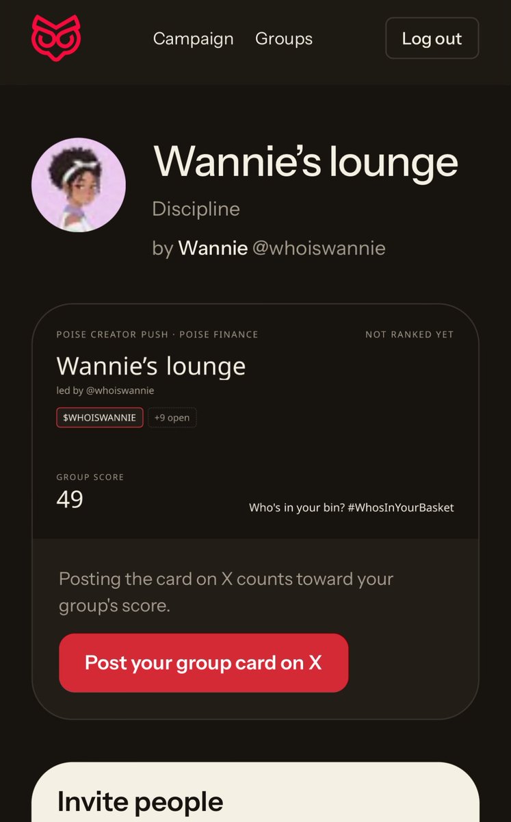 whoiswannie's tweet photo. Looking for a few people to build with on @poisefinance 

We’ll be sharing reads, competing for the leaderboard, and earning together when our posts rank

Sign up here; https://t.co/FW7M642fat

Who’ll be joining me?
#WhosInYourGroup https://t.co/zjkLHkfBlH