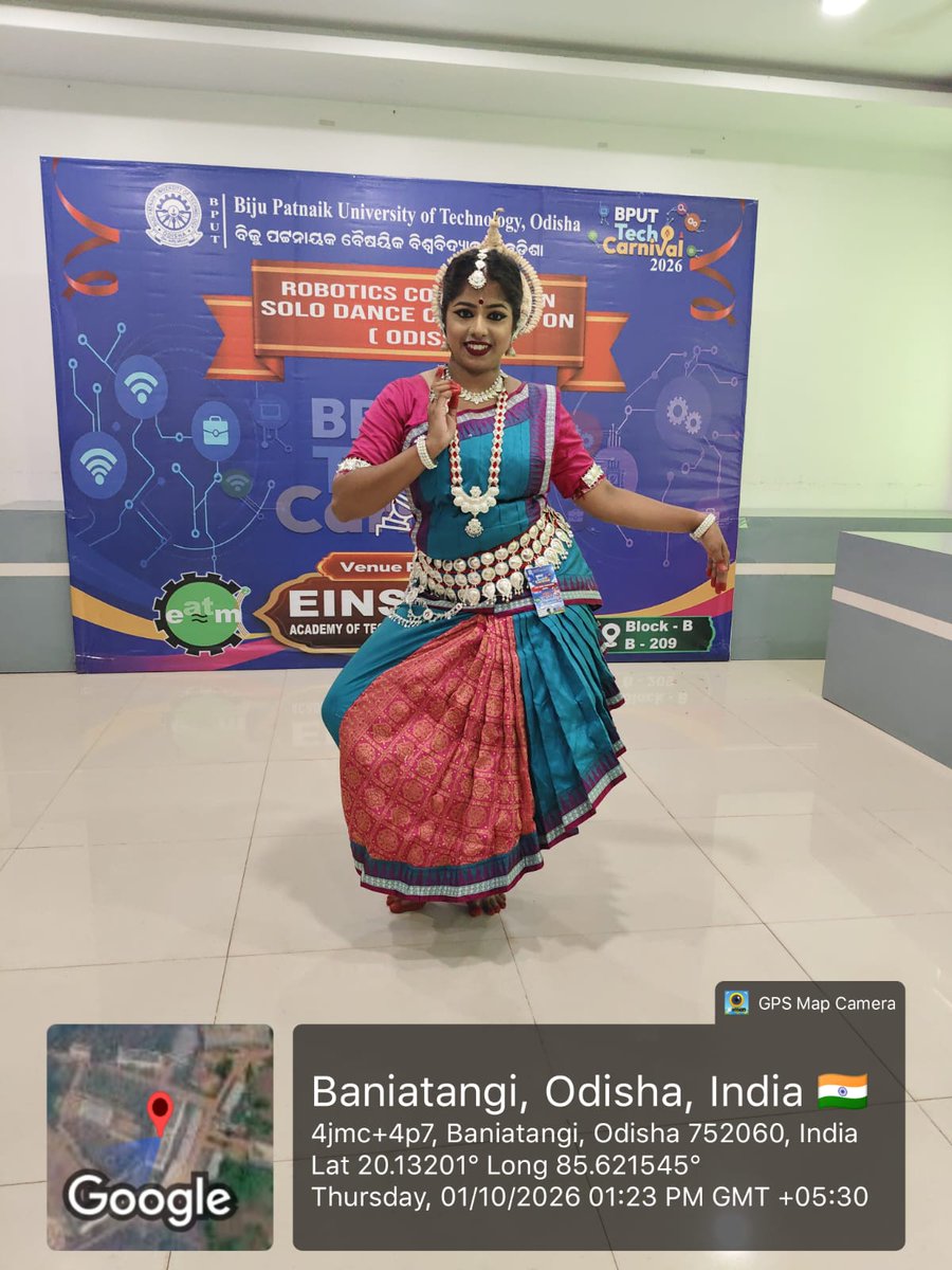 EgiEinstein's tweet photo. 🏆 The Solo Dance (Odissi) competition at the BPUT Tech Carnival 2026 has successfully concluded! ✨
Huge congratulations to all the talented performers who graced the stage at EATM!
#BPUT #TechCarnival2026 #Odissi #EventSuccess #EATM https://t.co/fIvs1mlDue