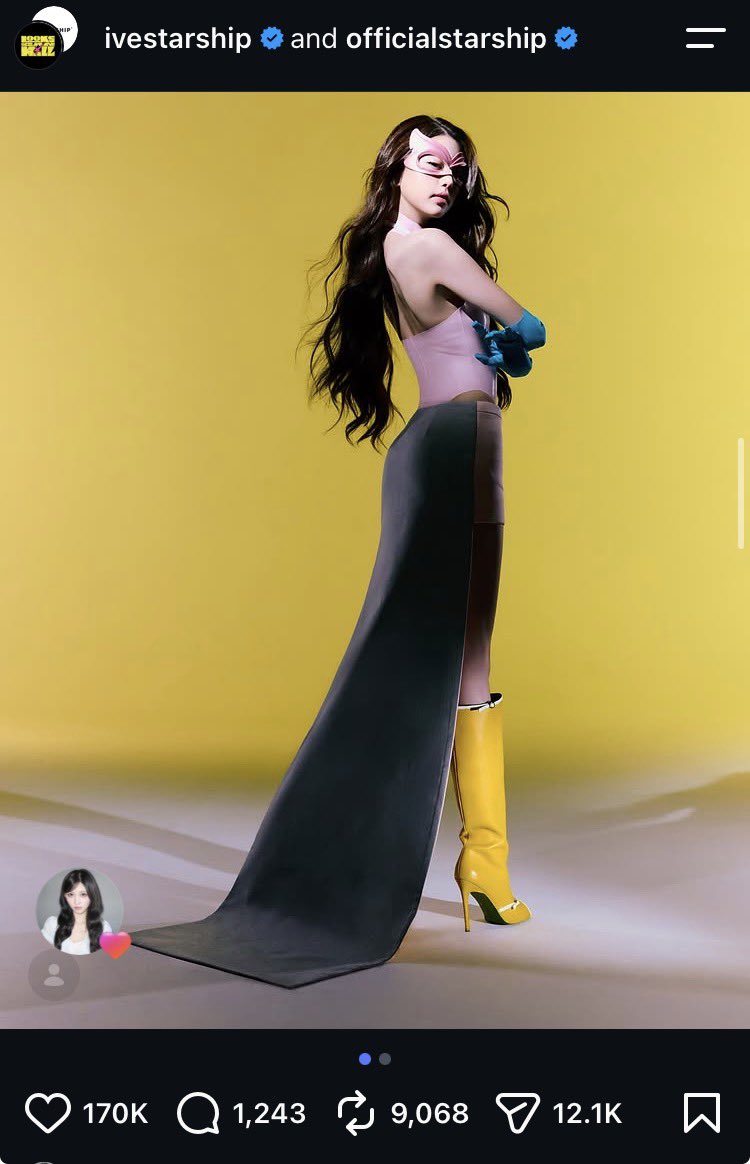 gaeulfalling's tweet photo. Wonyoung and Gaeul have the most liked looks can kill concept photos so far with 170k each https://t.co/QtEEKN5jeL