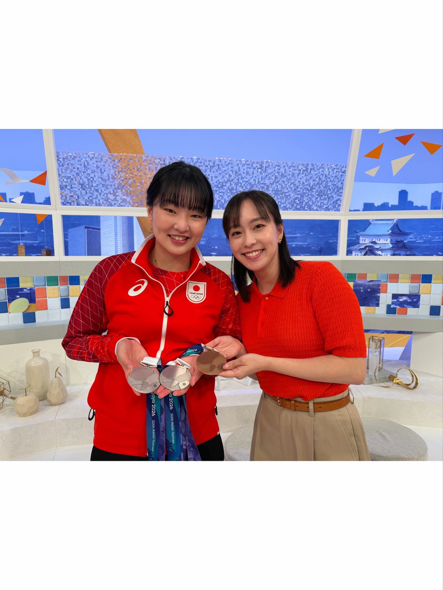 harimotomiwa's tweet photo. アジア競技大会2026愛知・名古屋

女子団体銀メダル🥈
女子ダブルス🥈
女子シングルス銅メダル🥉
混合ダブルスベスト8

会場でたくさんの応援をしてくださった皆様、本当にありがとうございました！
自国開催最高でした😭
次みなさまの前でプレーする時には、もっと成長して、もっと良い色のメダルをお見せできるように頑張ります！

写真：卓球王国
