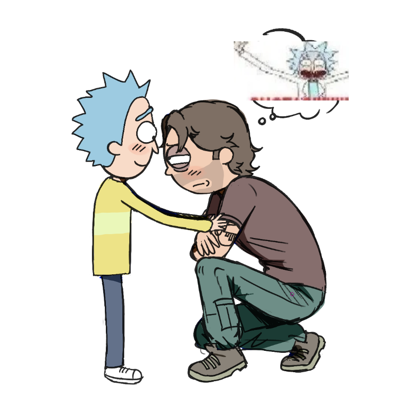 Yukkoroadz's tweet photo. Moral support #rickorty https://t.co/wFcAdJDmNB