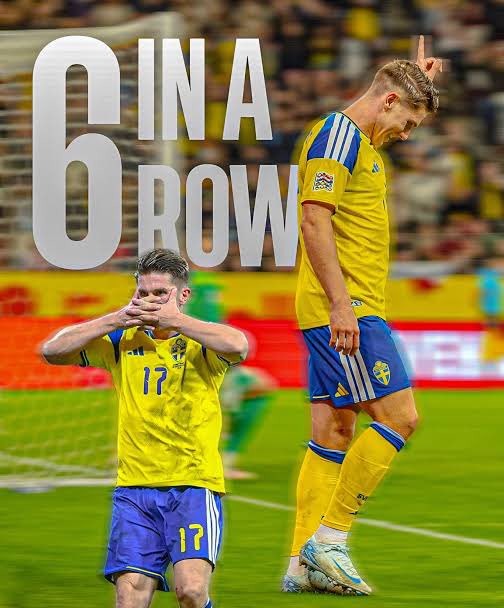 kelid44's tweet photo. The first player in history to score in 6⃣ consecutive UEFA Nations League games 👏

Viktor Gyokeres 👑

Our striker ❤️ https://t.co/cIJDvqNzvY