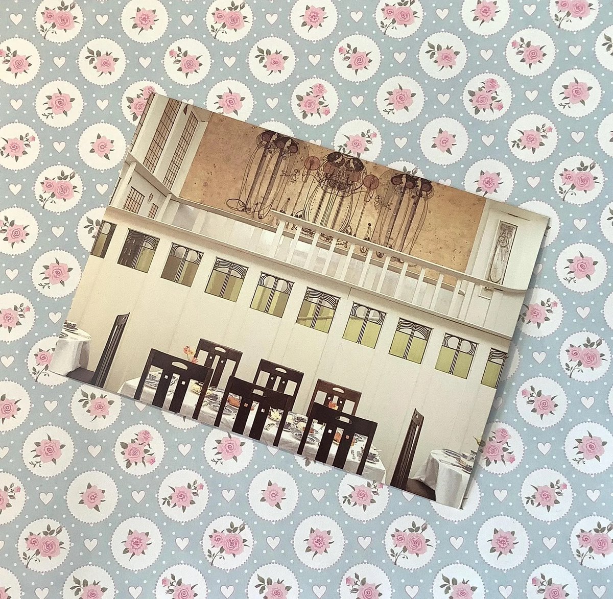 WatsonsVintage's tweet photo. ONLY ONE LEFT NOW at just £3.50!!! Vintage 2000s Charles Rennie Mackintosh Blank Photo Greetings Card featuring The ladies dining room - STUNNING Art Fan Card To Send or Frame https://t.co/eFApMswcJj via @Etsy #VintageCards #GreetingsCards #CharlesRennieMackintosh #PhotoCards https://t.co/voqsiLnDpJ