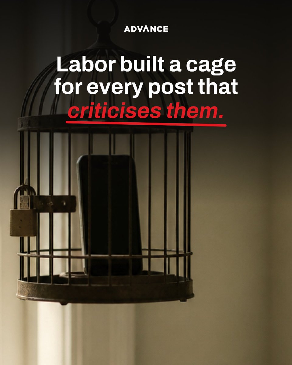 FairAusADV's tweet photo. Here's how the Big Brother 'cage' works.

Platforms cop a fine of up to $100 million if they leave "harmful" content up. Nothing if they delete it.

So they'll delete first and never ask.

Guess which posts go in the cage first? The ones that criticise Labor's agenda. https://t.co/tb6oshWzF1