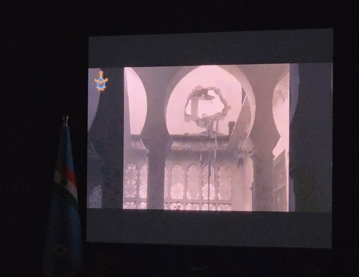 sidhant's tweet photo. Strike into Pak terror infra picture during Operation Sindoor in Air Force video ahead of IAF Chief AP Singh Presser in Delhi. https://t.co/GZEVja63VG