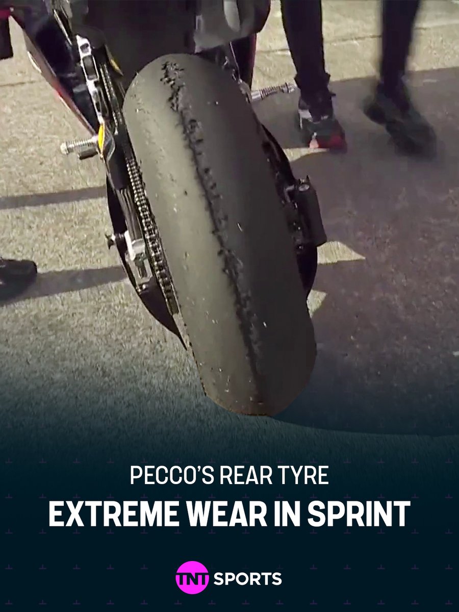 bikesontnt's tweet photo. That is outrageous 😱

This was the state of Bagnaia's rear tyre after the Sprint 🛞

#MotoGP | #JapaneseGP https://t.co/Pnm4kR8Vmv