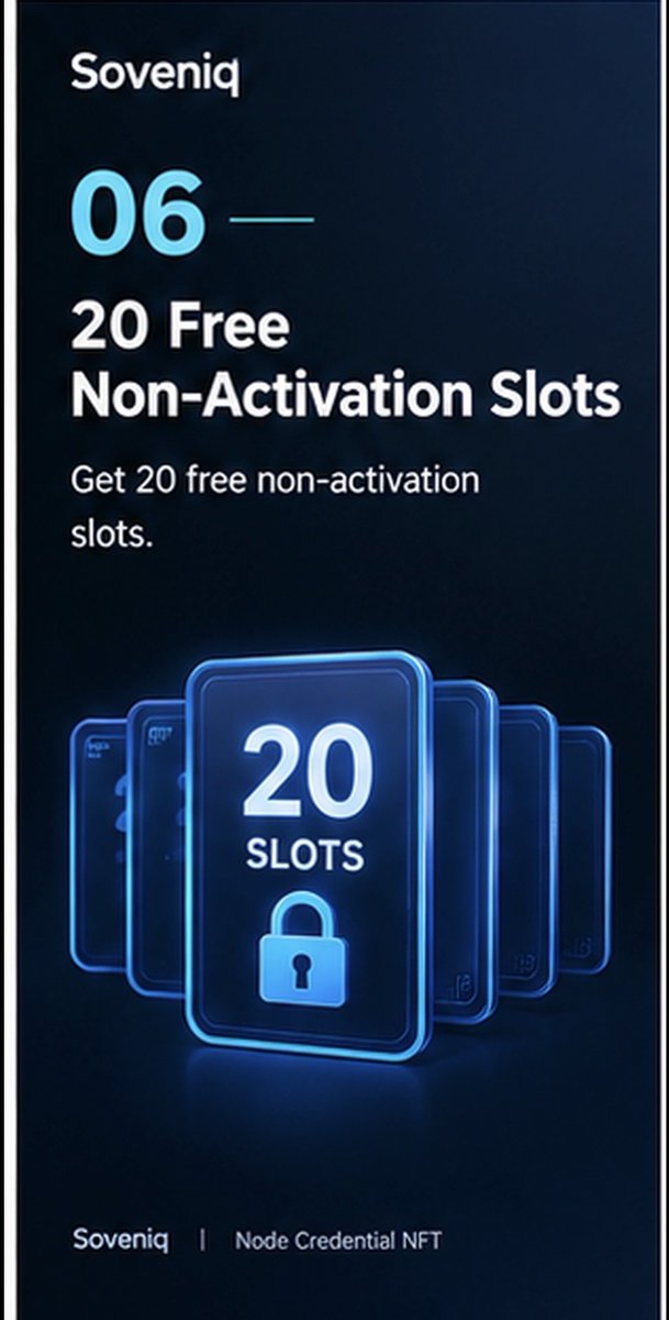 soveniqprotocol's tweet photo. 🔓 20 Free Non-Activation Slots

Soveniq Node Credential NFT unlocks 20 free non-activation slots — giving you more room to connect, contribute, and build within the Soveniq ecosystem.

⚡ More Slots. More Access. More Possibilities. https://t.co/wKYogpv3QR