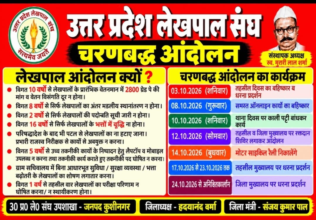 Surendravi0029's tweet photo. #लेखपाल_की_मांग
@myogioffice
@CMOfficeUP 
@BoardofRevenue https://t.co/ekltFGPG6F