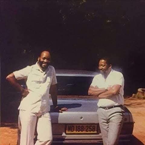 HistorySAZAR's tweet photo. Jacob Zuma and his brother in Swaziland, c late 1970s. (Image: Supplied). https://t.co/a2OxYQLw4v