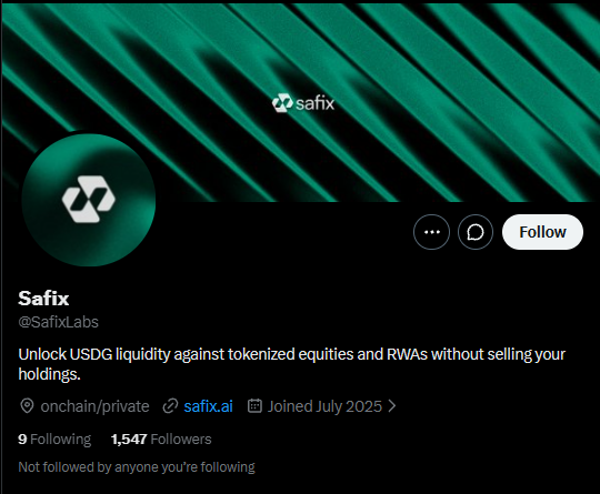 veyro_eth's tweet photo. A few projects I see potential

@RIFTHQ — better on-chain route execution

@SafixLabs — borrow USDG against tokenised stocks &amp; RWAs, now live on testnet

@BlockRips — one to keep an eye on, if they build well, it might work out.

Let me know if I missed any below. https://t.co/FFsr7SRuKA