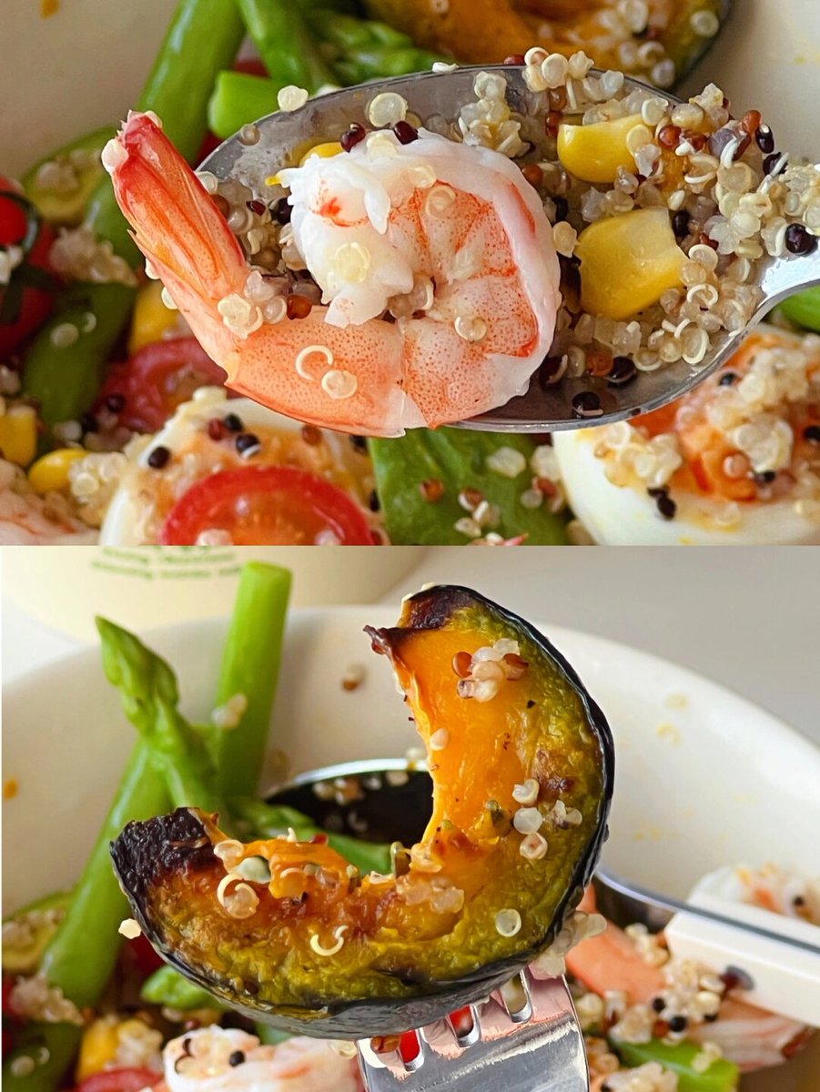 Caddydw's tweet photo. Rica ensalada de quinoa, pollo a la parrilla y aguacate para una comida ligera y saciante sin renunciar al sabor. Ideal para tu plan de pérdida de grasa diario!， https://t.co/KncI7Ew9xj