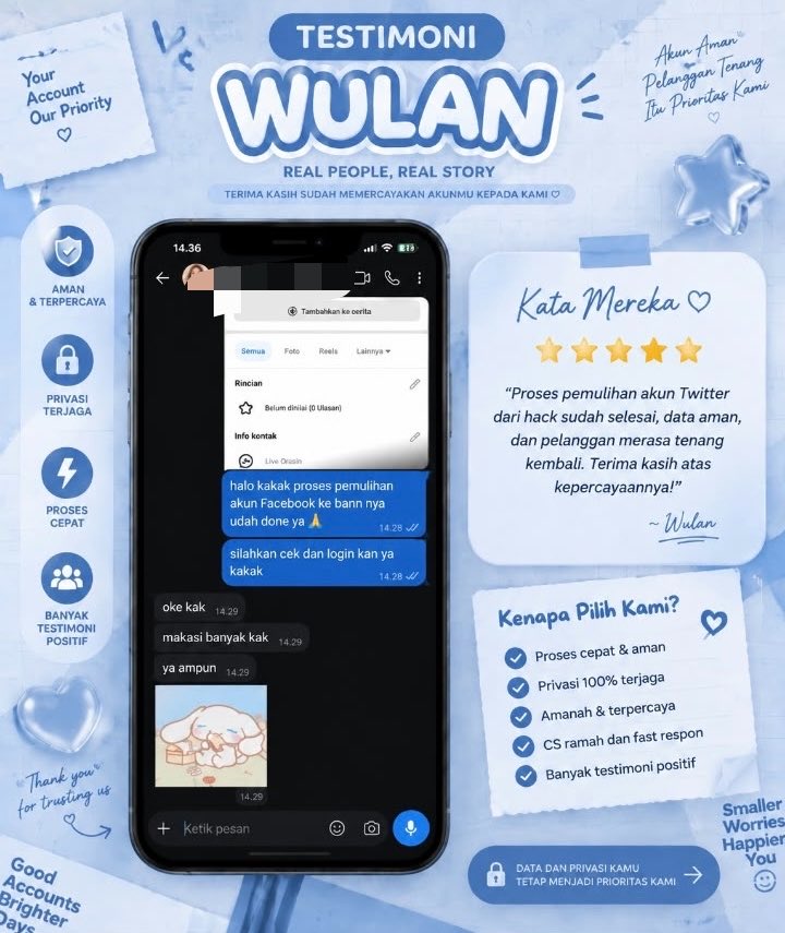 1212_dreem's tweet photo. Alloo Jasa Pemulihan Akun &amp; Recovery Account and delete account 🩵

Siap Melayani keluhan :
➡Pulihkan,Balikin &amp; Hapus Akun / Nonaktifkan Sosmed

( Facebook, Instagram, TikTok, WhatsApp,Twitter/X, Gmail)

Lacak Lokasi — Sadap Whatdapp — Hack Akun 

Fastrespon? Wa Di Profil Ya↘️ https://t.co/7BFnPIrTCo