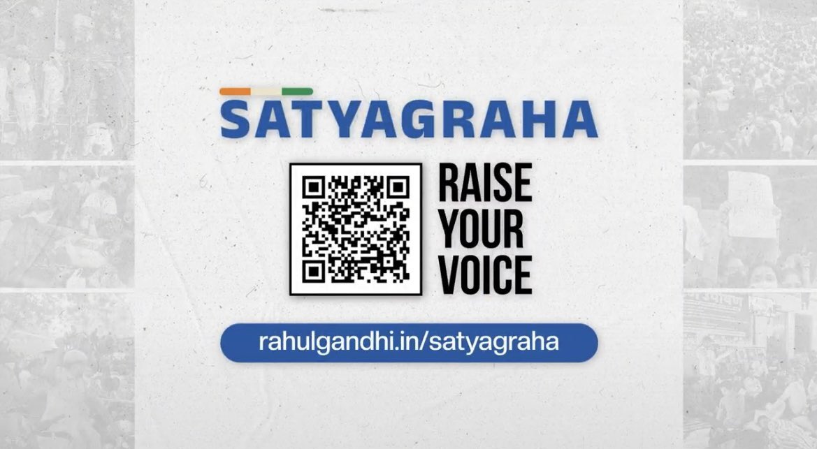 ABRAPOLU's tweet photo. #Satyagraha
#सत्याग्रह #సత్యాగ్రహం
@RahulGandhi true to his word, nature, path, passion and attitude,
Assimilating 
Amalgamating 
Democratic Republican Liberal 
Constitutionally Guaranteed
Expression of Freedom, Rights &amp; Urge for redress of Problems, Issues and Challenges 
Inform https://t.co/OK3u0qHFbI