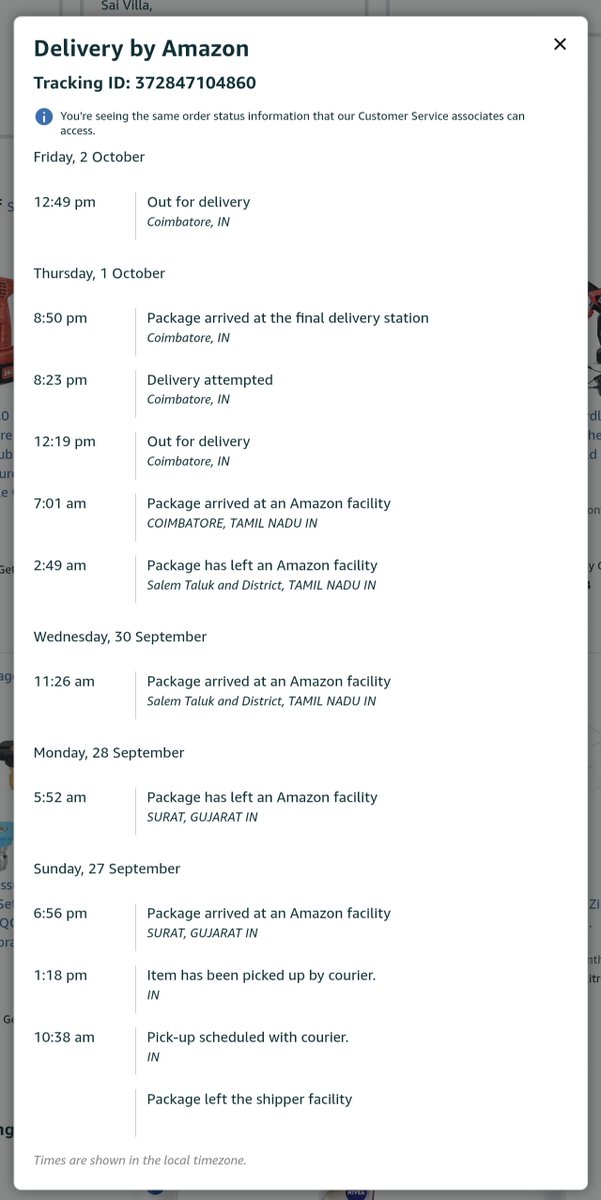 Boobalan_Boo001's tweet photo. @amazon &amp; @amazonIN you have repeatedly failed to deliver my orders on the promised delivery date.

The delivery date was Oct 1, but the delivery agent didn't answer my calls. Later, the customer service executive shared a personal number provided by the delivery agent,.. https://t.co/s0m1JL8R4Z
