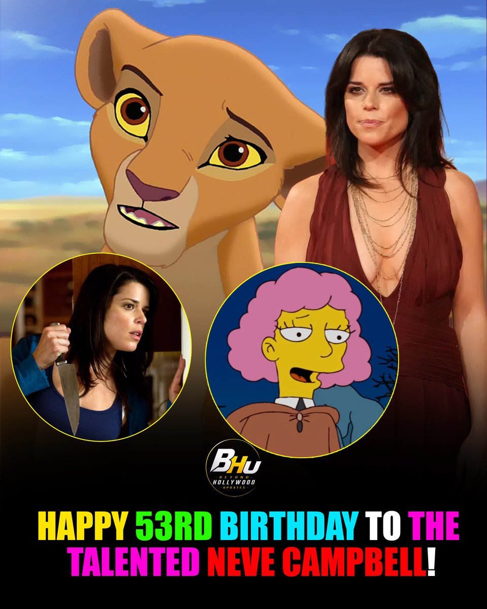 BeyondHUpdate's tweet photo. Happy 53rd Birthday to Neve Campbell!

Born October 3, 1973, Canadian actress Neve Campbell celebrates her 53rd birthday today. Across horror, drama, television and animation, she has built a career filled with memorable characters spanning multiple generations.

• Sidney Prescott — Scream franchise
• Kiara — The Lion King II: Simba’s Pride
• Kiara — The Lion King: Simba’s Mighty Adventure
• Cassandra — The Simpsons
• Julia Salinger — Party of Five
• Bonnie Harper — The Craft
• Suzie Toller — Wild Things

#NeveCampbell #Scream #SidneyPrescott