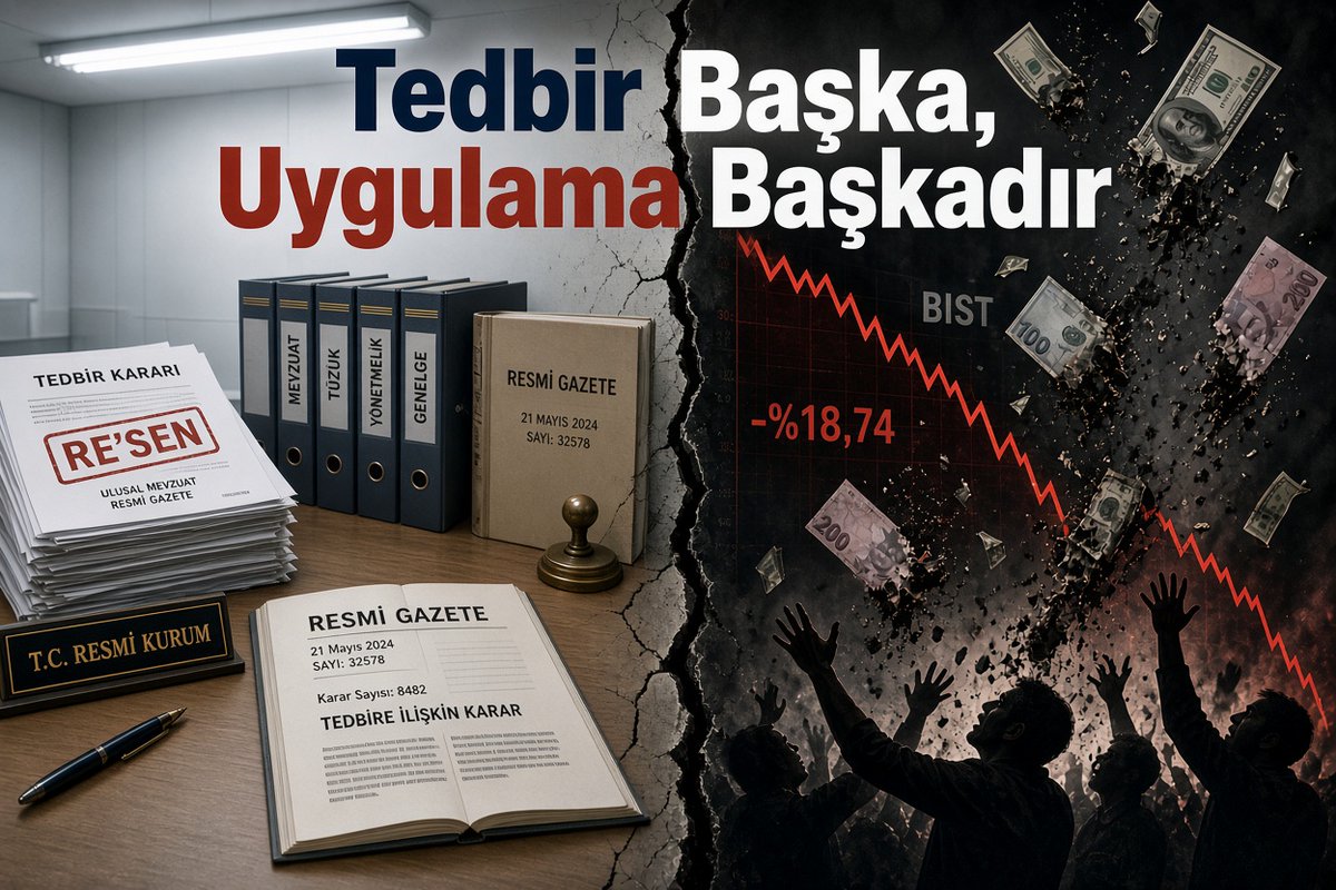 YasinAslan_Y's tweet photo. Tedbir Başka, Uygulama Başkadır
Bir tedbirin kâğıt üzerinde, resmî bültenlerde var olması ile sahada milyarlarca dolarlık zararı ve yüz binlerce yatırımcının mülksüzleştirilmesini önlemesi tamamen ayrı şeylerdir. 
Masadayız, satır aralarını okumaya devam ediyoruz. https://t.co/JRkTxGXO0R