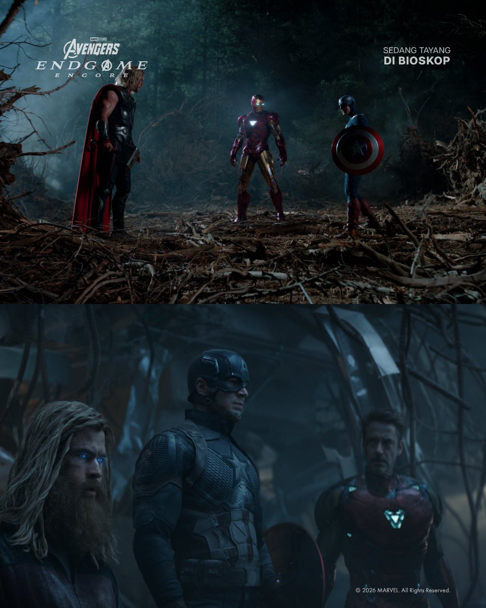 MarvelIndonesia's tweet photo. Satu ide besar. Mereka jadi sesuatu yang lebih.
Marvel Studios' Avengers Endgame: Encore sedang tayang di bioskop, beli tiketnya sekarang! #AvengersEndgameEncore https://t.co/Gcz1Z32K6j
