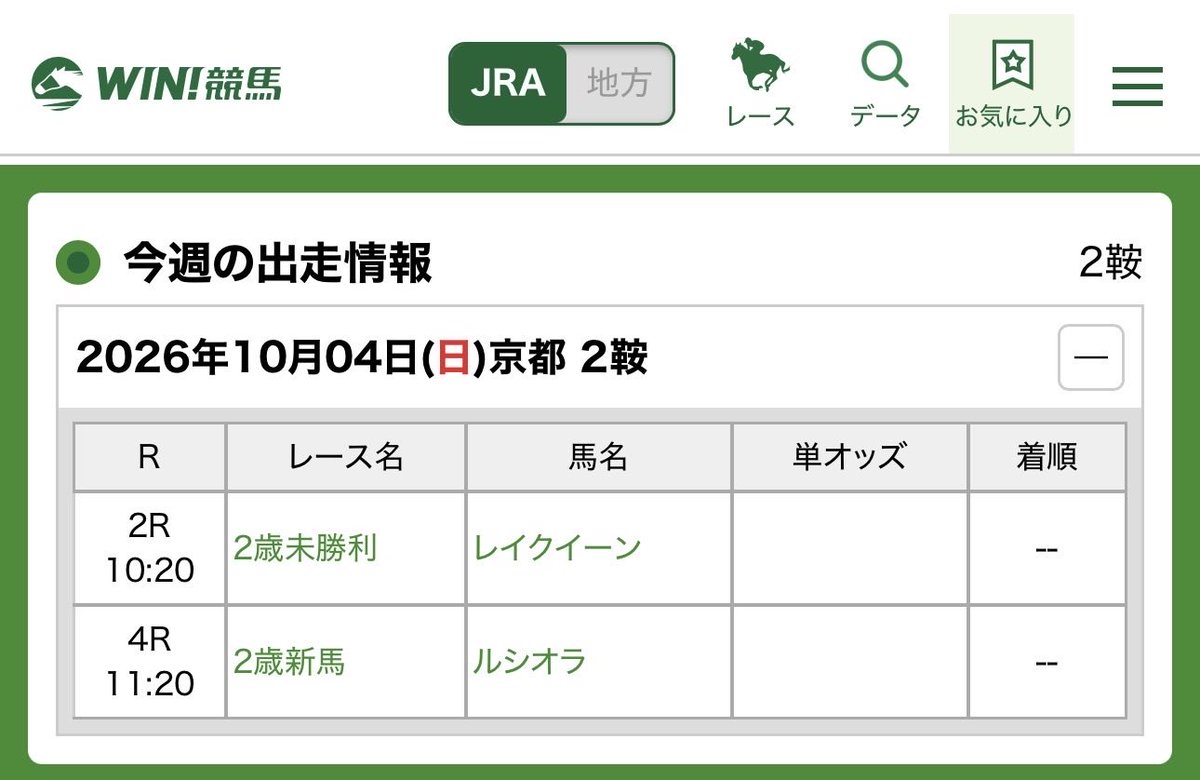 maijifarm's tweet photo. 明日、京都競馬場で２頭出走いたします🏇🏇
応援よろしくお願いします🙏

#レイクイーン
#ルシオラ
#明治牧場
#人馬無事で��りますように https://t.co/G2CNsC9nxo