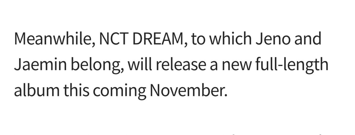 jisunqpawrk's tweet photo. NCT DREAM 6TH FULL ALBUM COMEBACK IN NOVEMBER CONFIRMED????? https://t.co/kLou3lVCxF