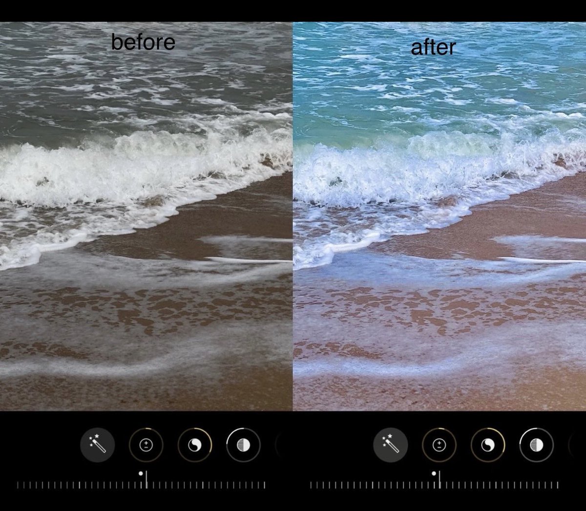 Littlemoji1_'s tweet photo. Summer Beach Reverse Color Filter🌊

📱: iPhone Original camera
🌷Adjustments:
•Sharpness +46
•Highlights -67
•Shadows +23
•Contrast +17
•Brightness +32
•Saturation +50
•Vibrance +30
•Color Temperature -40
•Tint +27
•Sharpening +71 https://t.co/mKSiactWKa