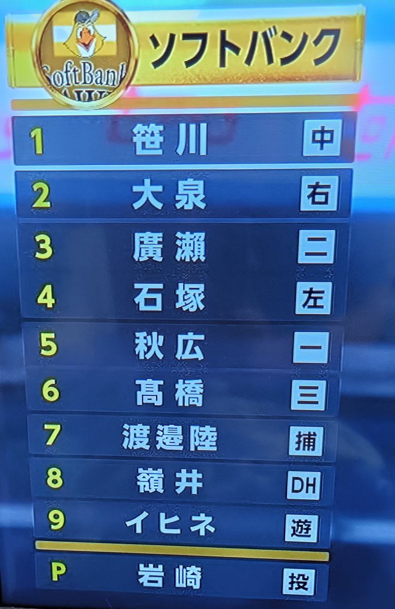 ushichikohaha's tweet photo. 日ハム対ホークス、1回表は廣瀬がヒットだったがホークス無得点。今日の先発は岩崎投手。がんばれ〜＼(^○^)／スタメン豪華だよ。1回裏ゲッツー、ヨシ！
#sbhawks
#ファーム日本選手権 https://t.co/1V8xj6NKF1