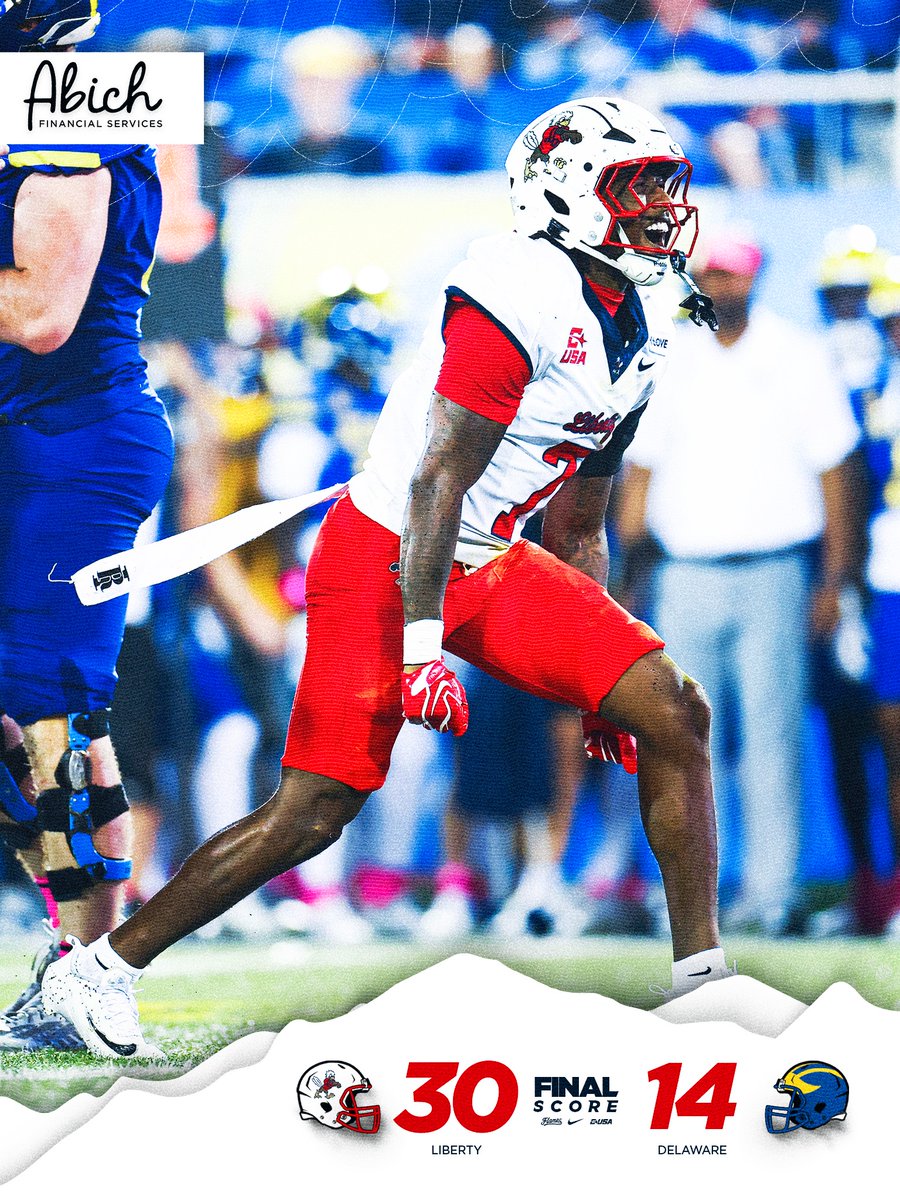 LibertyFootball's tweet photo. 𝐃𝐄LIVERED ✅

Final score presented by: https://t.co/O2CxztGqhY https://t.co/xrWvnbAMPF