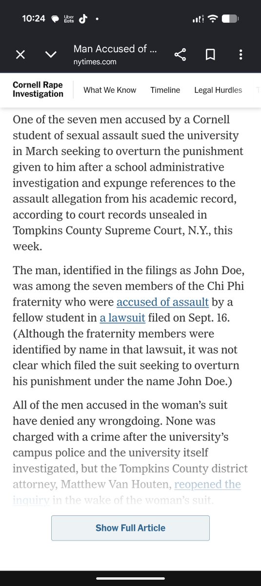 Beehottie17's tweet photo. So one of the men in the Cornell case actually sued the school in March of this year to overturn his disciplinary punishment 

They didn't regret it at all https://t.co/SSEQXr1a9w