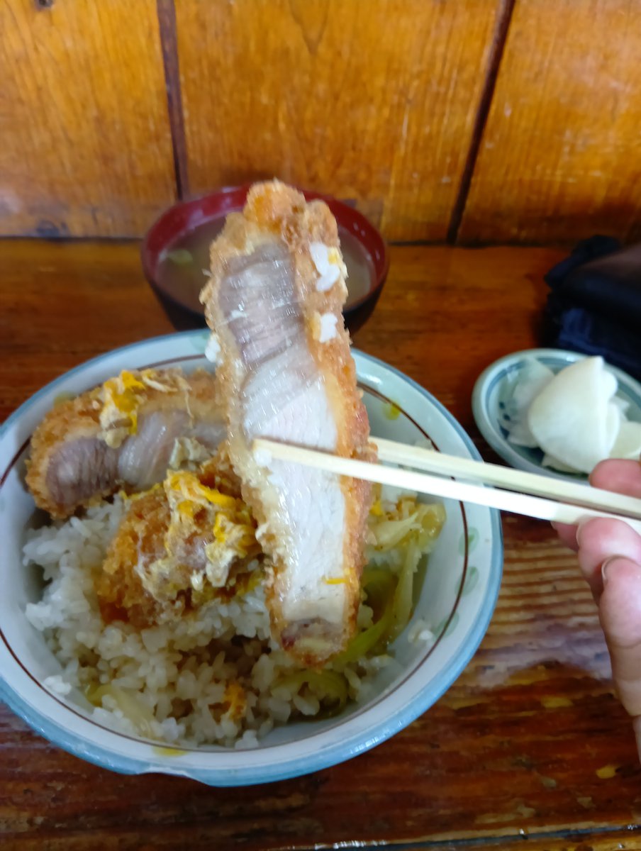 aru5243's tweet photo. カツ丼のボリュームがおかしい https://t.co/thHiOl3SnO
