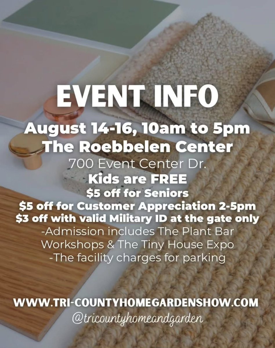 Marcio_Caje09's tweet photo. Home &amp; Garden Show Giveaway! Five winners will each receive a pair of tickets. To enter: Like, tag a guest, follow our page and Clearview Home Lending, and share for an extra entry. Ends Friday, August 14 at 5 PM. Digital tickets only. https://t.co/fmFymeDewM