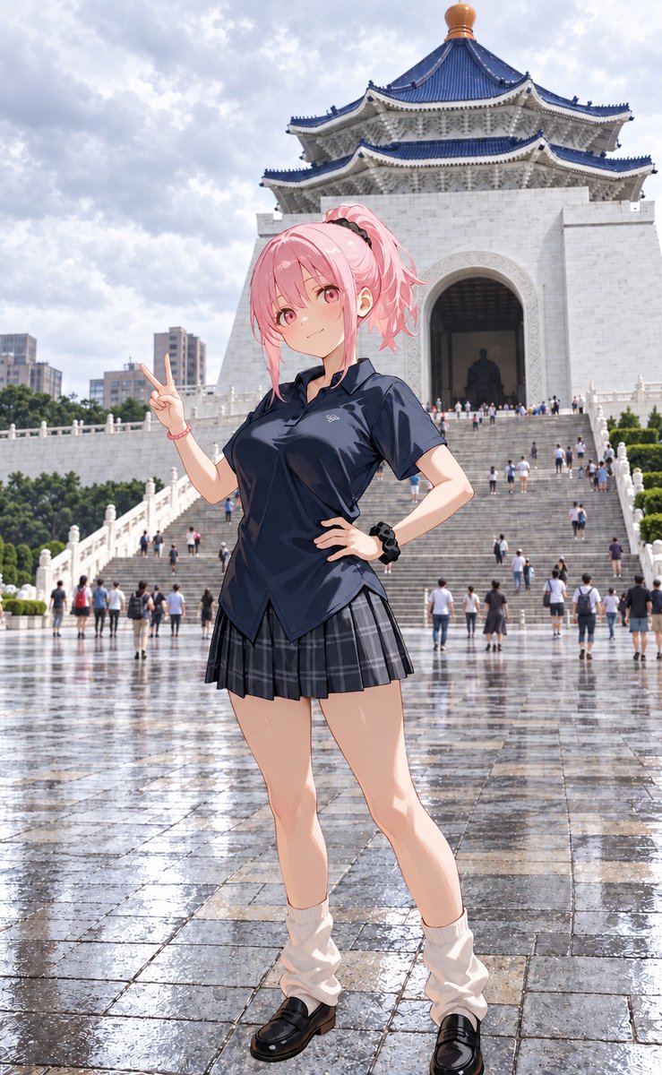MinatoAILab's tweet photo. 中正紀念堂！

修学旅行っぽく記念に一枚✌️

制服の理由はこちら⇒ #Moment89

#EpisodeOfTaiwanLABDAY1
#轟美佳 #秋葉りりか #AIイラスト #AIart #オリジナルキャラ #OC https://t.co/6wcof8nF1O