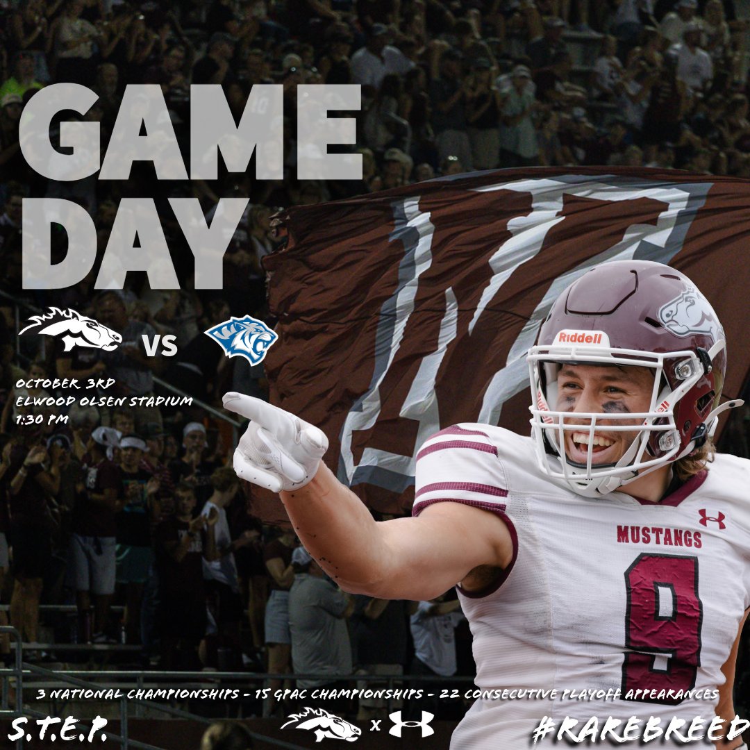 MsideFootball's tweet photo. MUSTANG NATION: It's Homecoming GAMEDAY in Sioux City!
🆚 Dakota Wesleyan
⏰ 1:30 PM
📍Sioux City, IA
🏟️ Elwood Olsen Stadium
📺 https://t.co/4rbMbpkRXM https://t.co/BtYBz7Ugjx