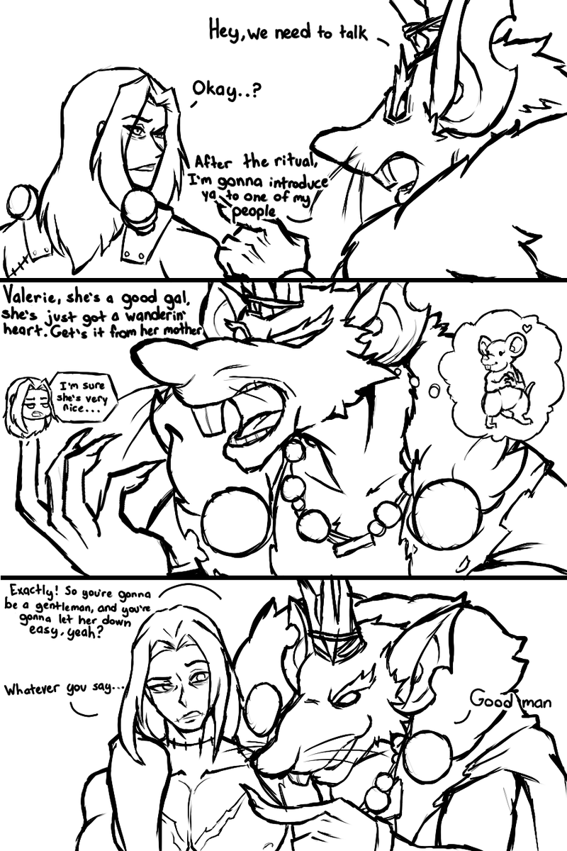 Punished_Kain's tweet photo. Victor so hot even the Rat King's people are crushing on him. Saw this interaction and had to do a little thing lmao, I wanna do more of these for some of the new interactions too! The Deadlock patch has been so refreshing, feels like falling in love with the game all over again https://t.co/4FyWE862z7