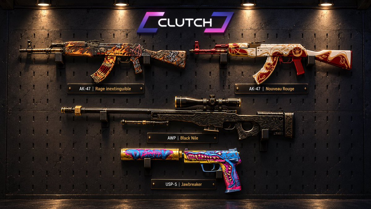 Clutch_Ltd's tweet photo. 🎁 CS2 / Comeback Giveaway

✅ Follow @harridge1426 &amp; @Clutch_Ltd 
✅ Tag 2 Friends 
✅ Retweet 

Winner drawn in 10 days, good luck ! 🔥
#CS2 https://t.co/CmOUZcPOO6