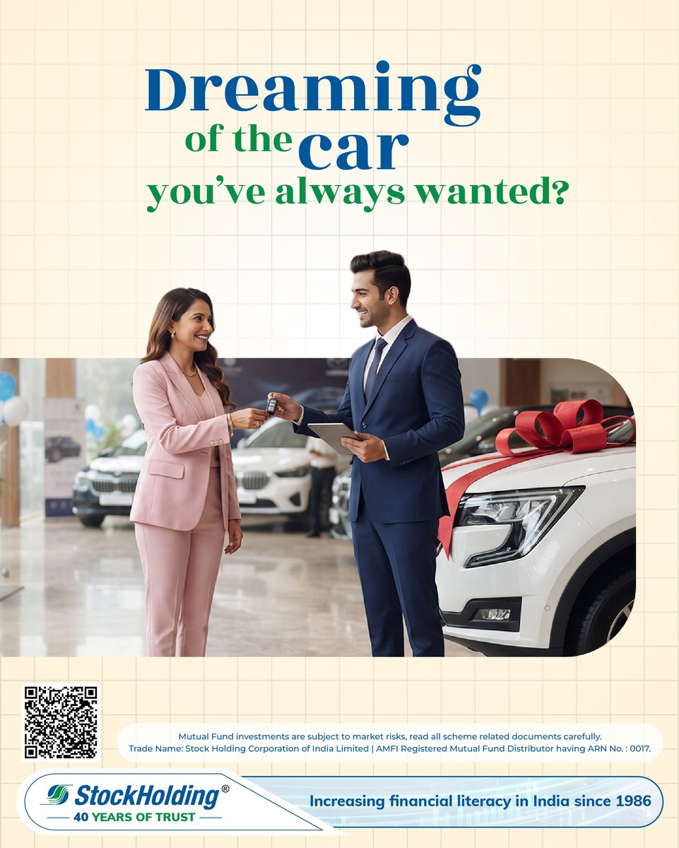 StockHoldingIN's tweet photo. Wedding? Car? World tour? Whatever’s on your wishlist, a SIP can help you start small, stay consistent and keep moving towards the things you have always wanted. Start your SIP today!
AMFI Registered Mutual Fund Distributor ARN Number: 0017
#MutualFund #StockHolding https://t.co/WWBZJPPk3Z
