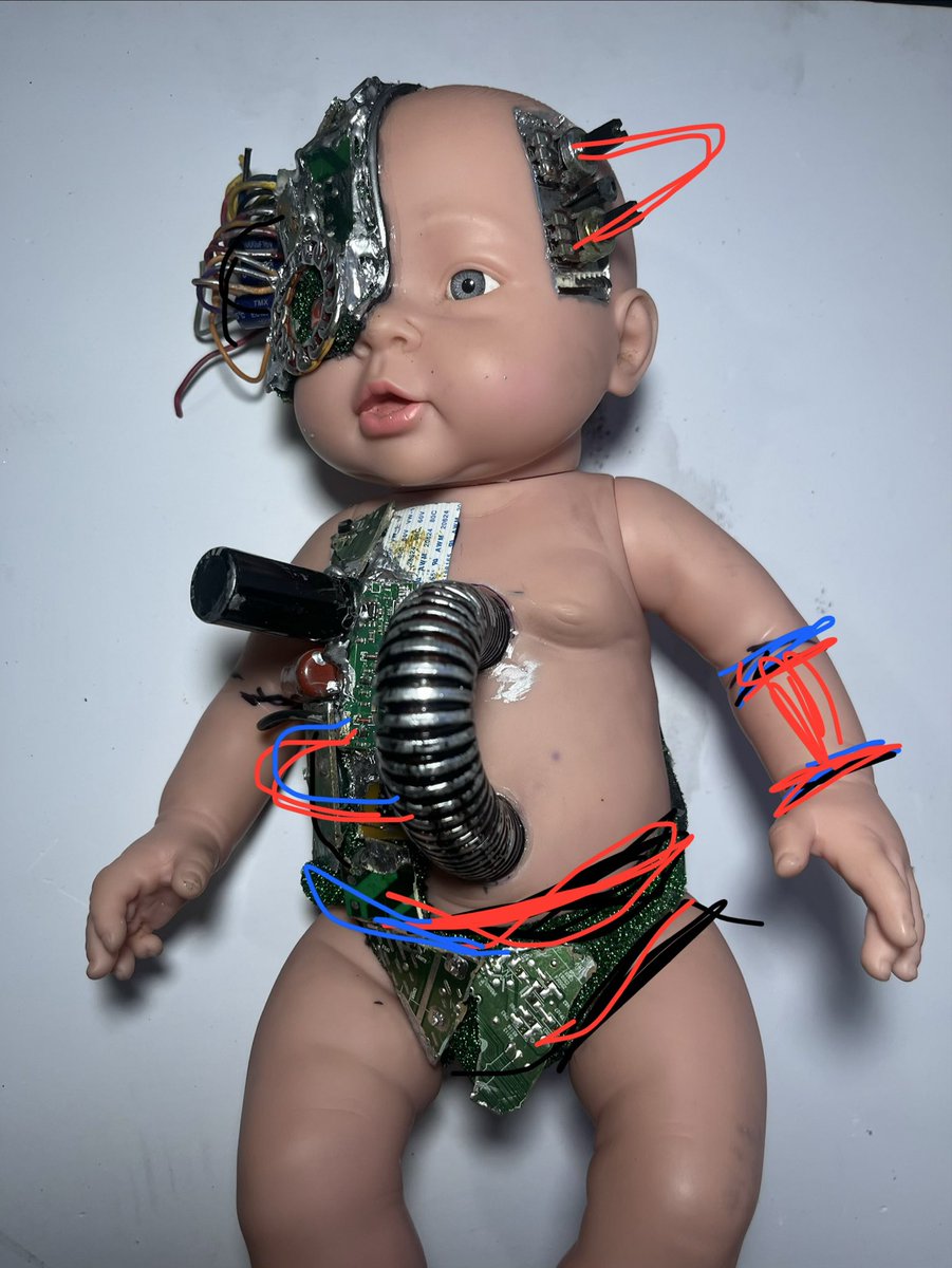 dysco_fever's tweet photo. Also helped in creating Merckz’s look! Cyborg baby by me! Which means 2 of my works sa top 2 this week 🤯

Btw ang nickname namin sa kaniya ay Baby AI-AI HAHAHAHAHHAHA https://t.co/dGDjqiI4ad