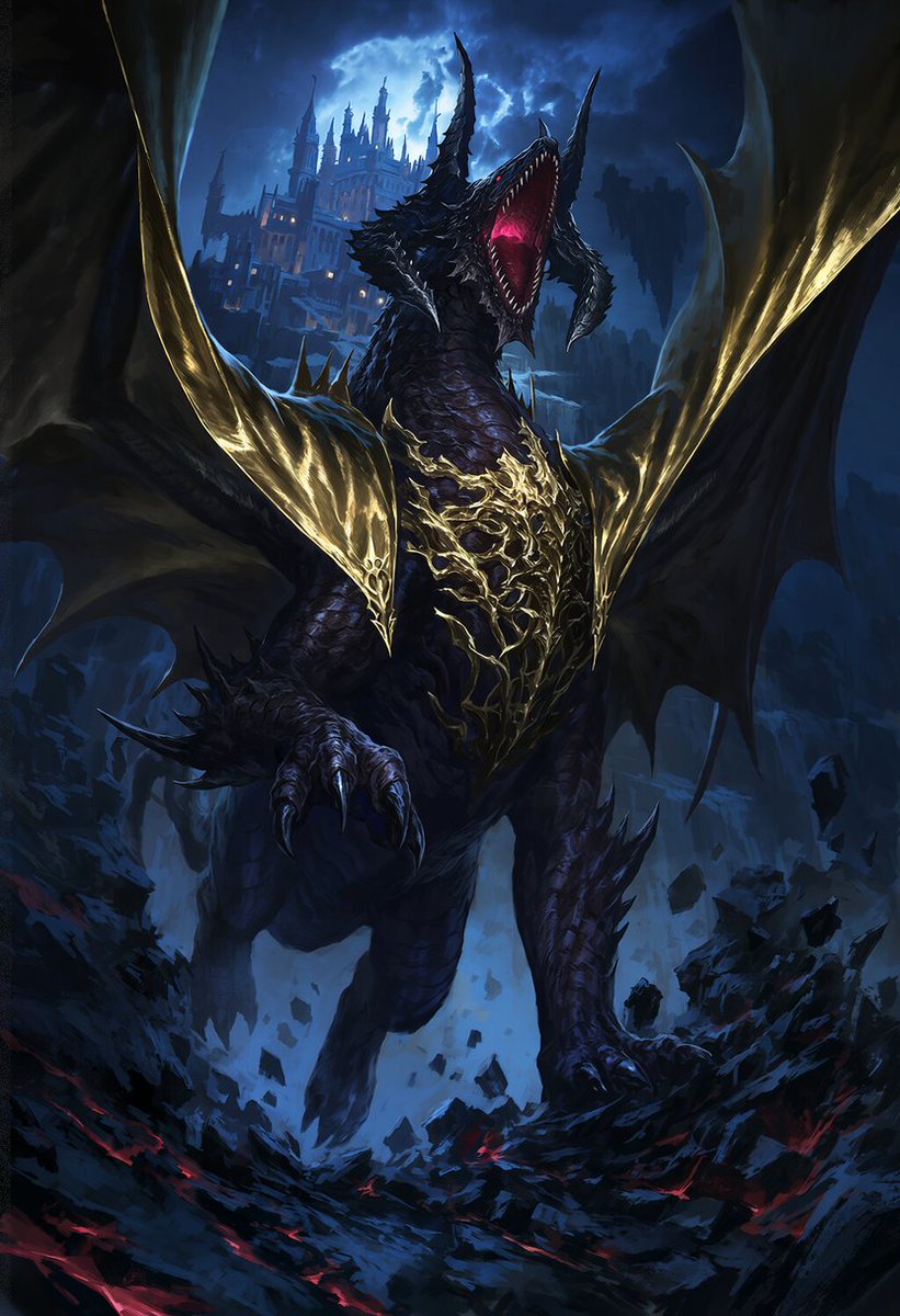 sasurai_aisub's tweet photo. 今日のドラゴン / Today's Dragon             
                                                                                 
黒金の帝龍 / Black and Gold Imperial Dragon https://t.co/T9rpmm4gK9