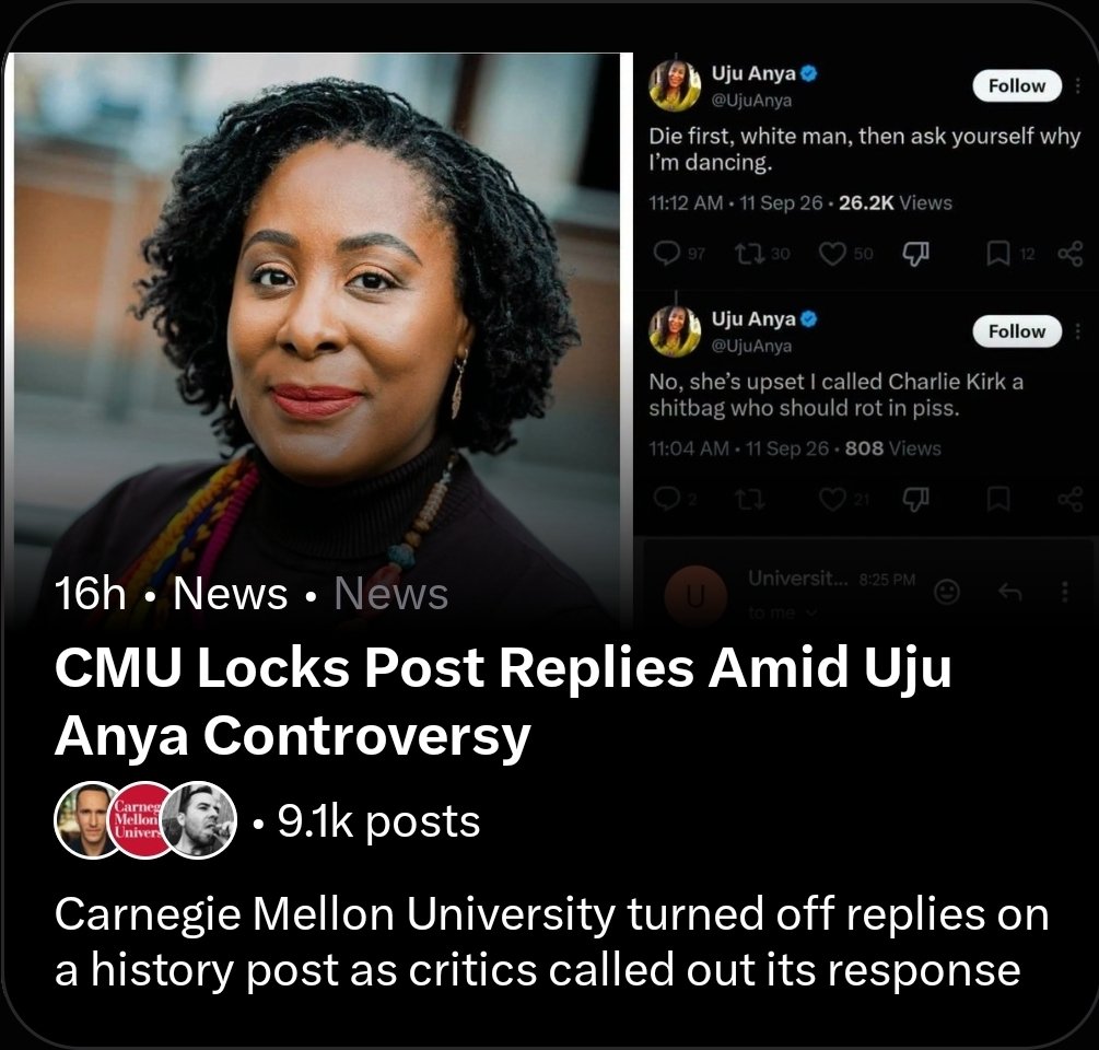 DeAngelisCorey's tweet photo. I see you're now turning off replies on all of your posts, you cowards.

Stop hiding. Address the elephant in the room.

Your racist professor needs to go, now, @CarnegieMellon. https://t.co/D698ZPNAPF