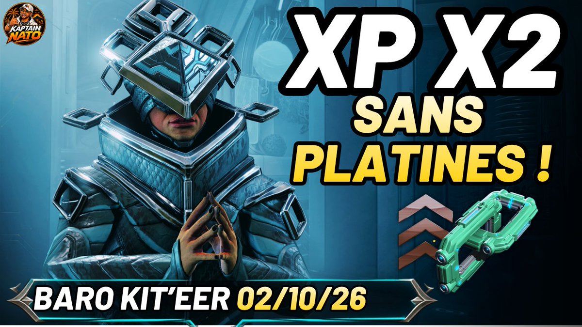 NatoGaming4's tweet photo. XP ×2 SANS DÉPENSER DE PLATINES ? 👀🔥
Baro propose le booster d’affinité contre des Ducats + Crédits ! Les Tennos, ne passez pas à côté 👇
Les achats à ne pas rater chez Baro
https://t.co/FN0cPeVgvU
#WarframeCreator #WarframeFR @PlayWarframe https://t.co/dzSh16hP9o