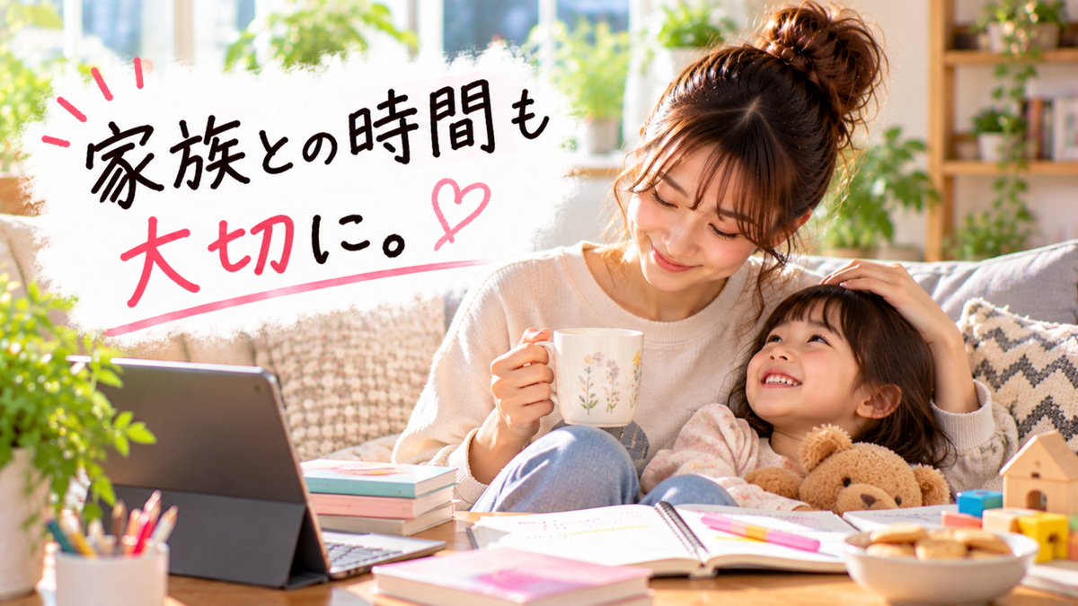 Ayumi_mama_fx's tweet photo. 【家族との時間も大切に】
お金の勉強を始めても、
家族との時間は大切にしたい。
だから無理に時間を作るのではなく、
できるときに少しずつ。
勉強も家族も、
どちらも大切にしたいです😊🌸 https://t.co/yjHpIENAp2