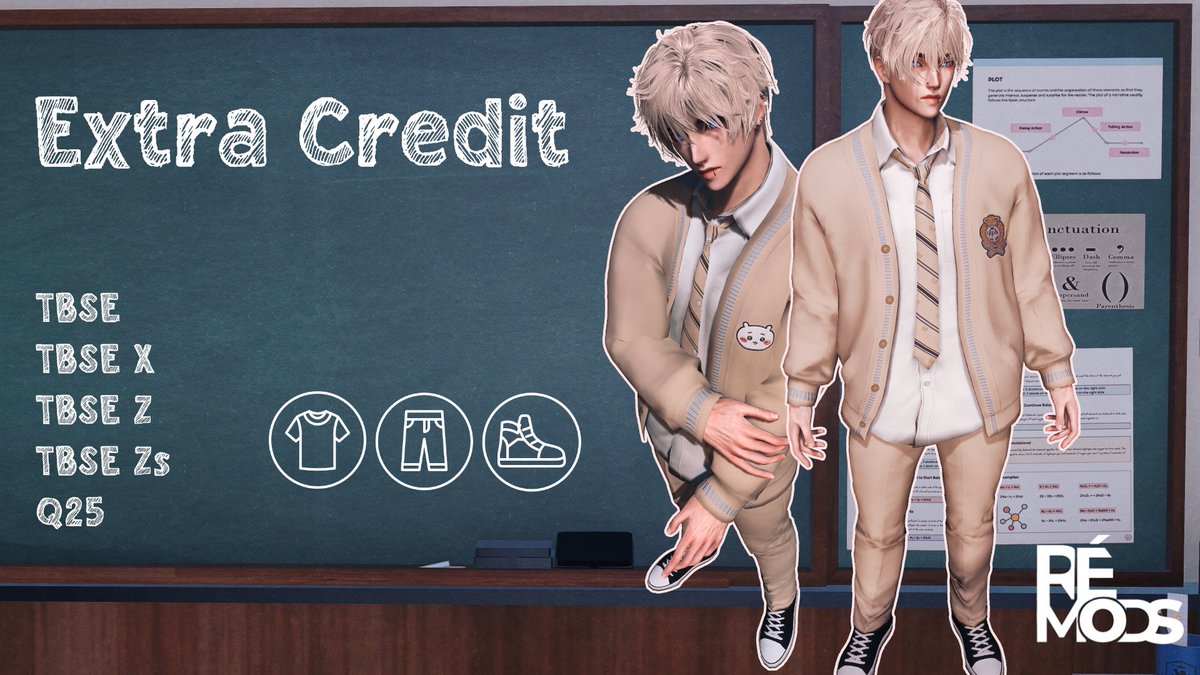 ffxiv_grey's tweet photo. school's back in session, and we've got fits for you.

port from Aion 2, w/ fat cat, alpha, moogle, chiikawa, hachiware &amp; usagi alternate badges &amp; tie patterns!

enjoy! #remods https://t.co/KSVYBCo6Le
