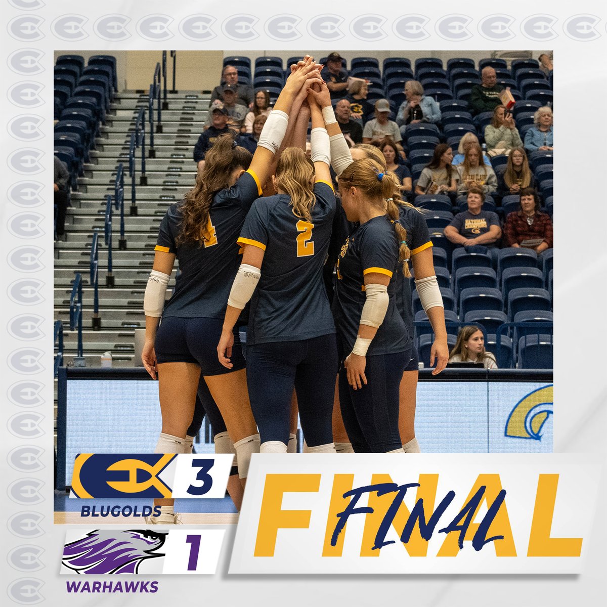 UWECblugolds's tweet photo. Never a doubt! 😤

The Blugolds fend off the Warhawks with a major fourth set comeback to seal the win on the road!

@UWECVolleyball | #RollGolds https://t.co/2H1LBEBd4e