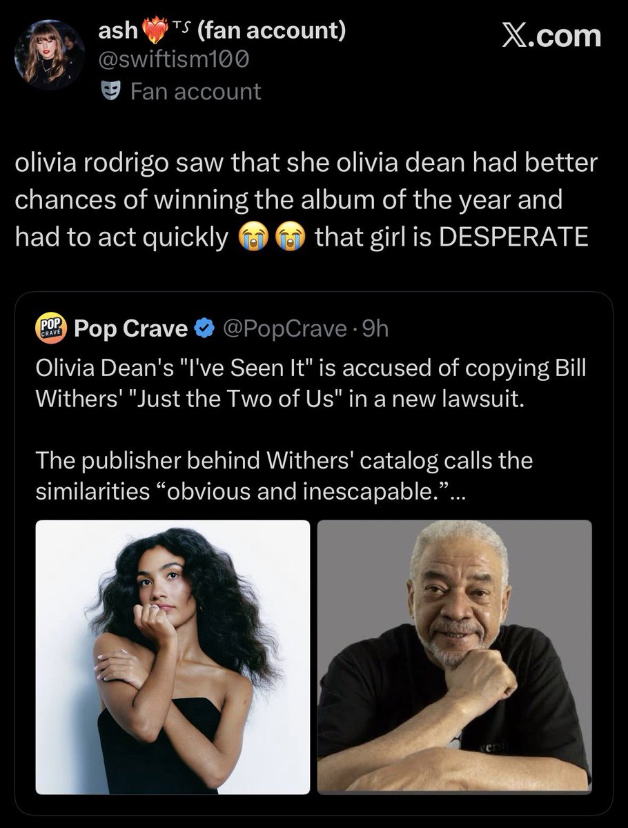 livcentra's tweet photo. You’re as obsessed with Olivia Rodrigo as Taylor Swift is with her old ex-boyfriends… https://t.co/pYhFdHuscN