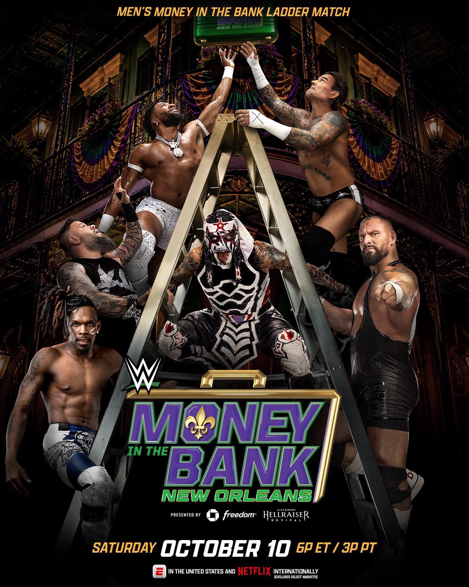 sacnilkwwe's tweet photo. WWE has officially released the posters for both Money in the Bank Ladder Matches! 🪜💰
The field is set, and #MITB is looking stacked.
Which Ladder Match are you more excited for? 👀
#WWE #MoneyInTheBank #MITB https://t.co/ZcF3ujxd0e