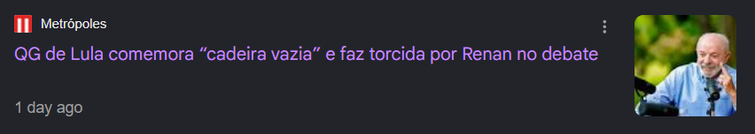 alexandre4res's tweet photo. @DaNoNiL1 @Kaisernero7 Quem é inteligente mesmo vota no candidato que recebe torcida do PT. https://t.co/Gt44jaxqja