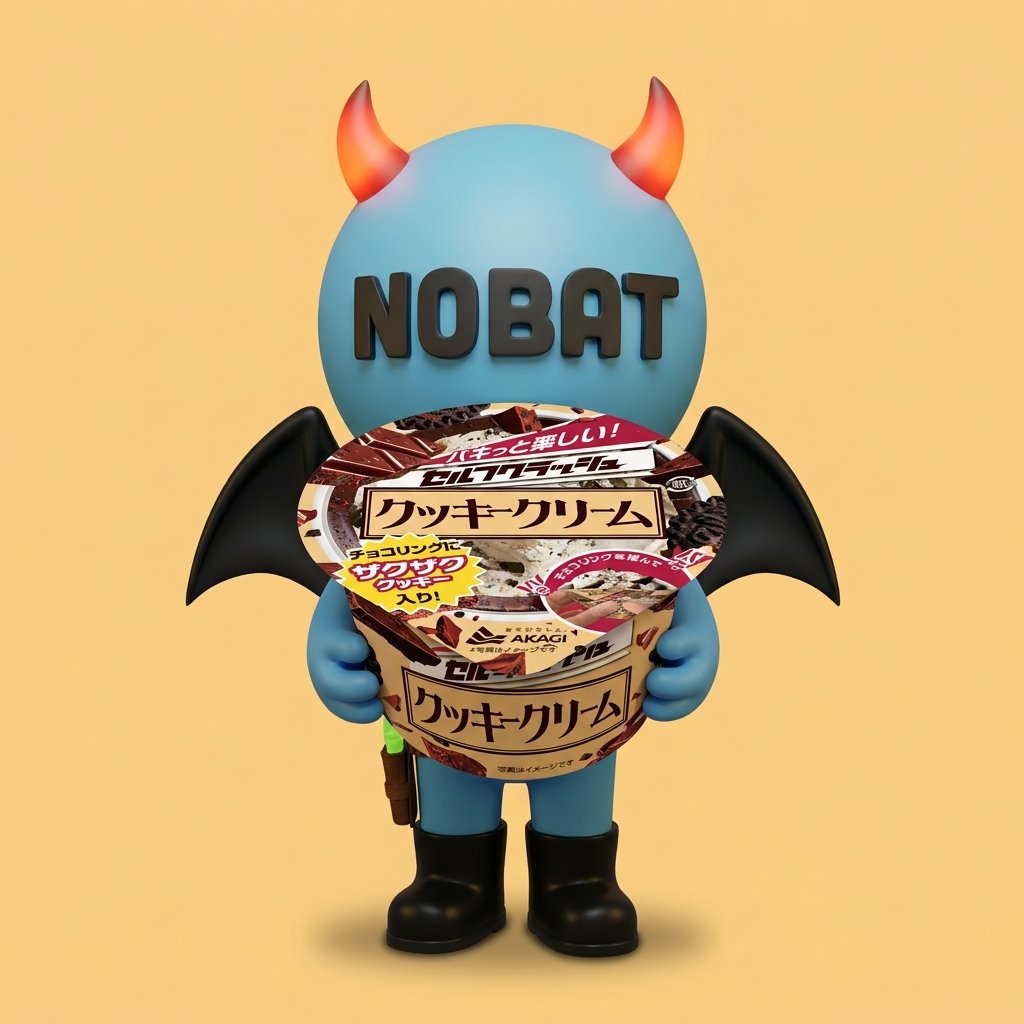 NoCode_Design's tweet photo. パキッと割れる、チョコの壁。好きな大きさに割って、アイスに、たっぷり混ぜて食べる。今回は、そのチョコの中にも、クッキーをザクザク混ぜ込んであるので食感が増えて、ちょっとクセになる。赤城乳業「セルフクラッシュ クッキークリーム」パッケージデザインを、ずっとお手伝いしています。是非！ https://t.co/U2PmWzRJ6N