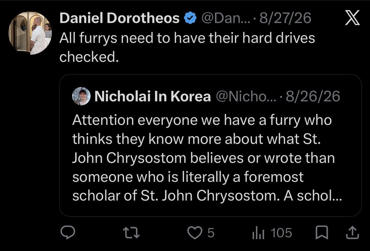 blessedmikko's tweet photo. Who’s defending Geoff for sending pornography to minors on X despite repeatedly slandering me on this app? @DanielDorotheos &amp; @TacticoolOrtho were just 2 people of the camp of the supposedly real Orthodox Christians spotted in the wild. https://t.co/Ps7jUYHL6s