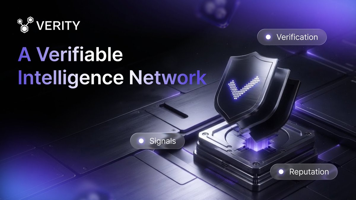 BuildOnVerity's tweet photo. Credibility starts with a claim that can be checked.

VerityAI is building a verifiable intelligence network where ideas become Signals, outcomes enable verification, and track records build reputation.

Signals → Verification → Reputation

🟣 https://t.co/2WcLMpUDLD

⬡ ⬢ ⬡ https://t.co/RU17fnlluy